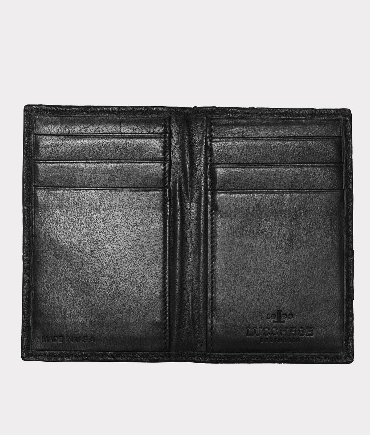 Bifold Wallet – Ostrich :: Black 2