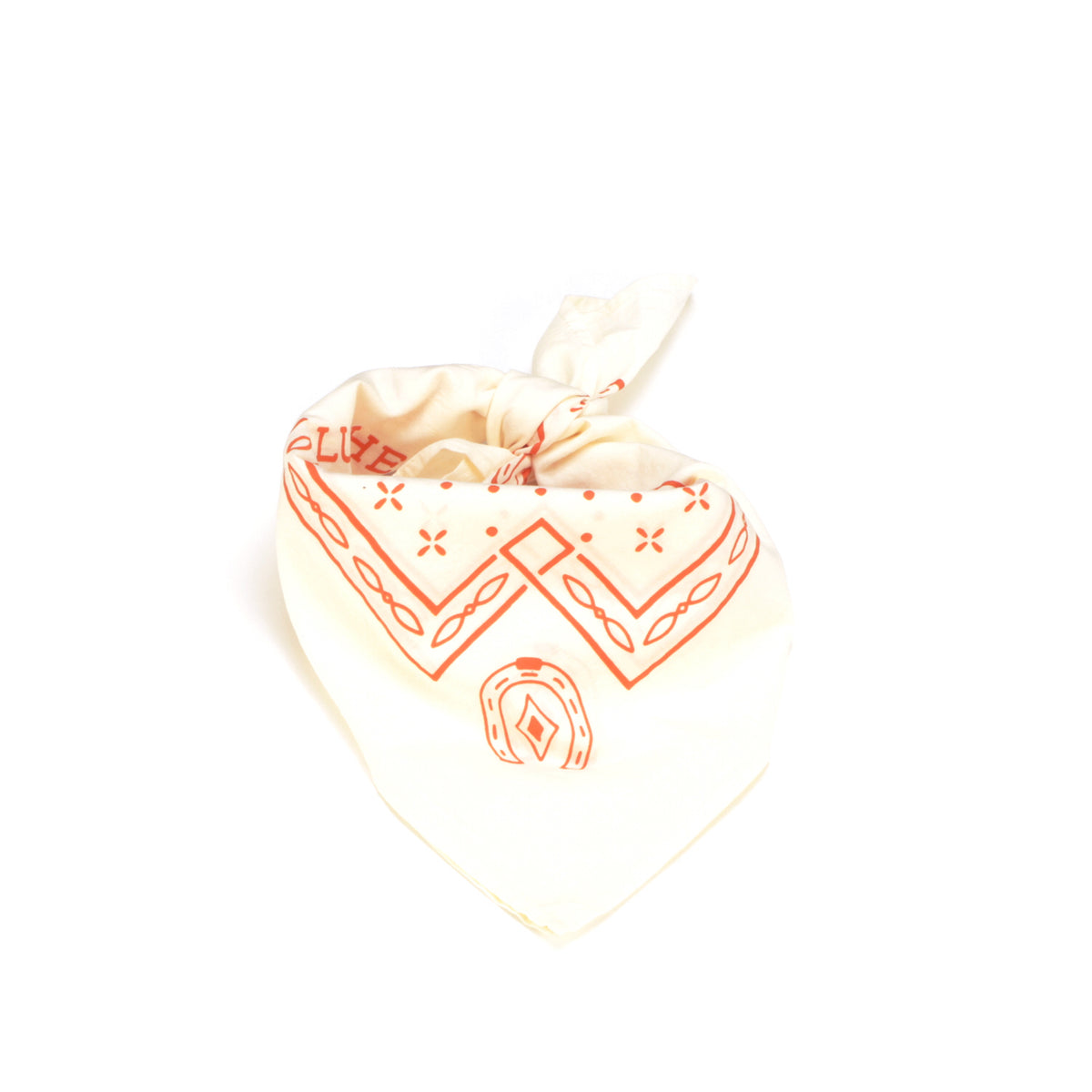 Western Bandana :: Natural & Orange 2