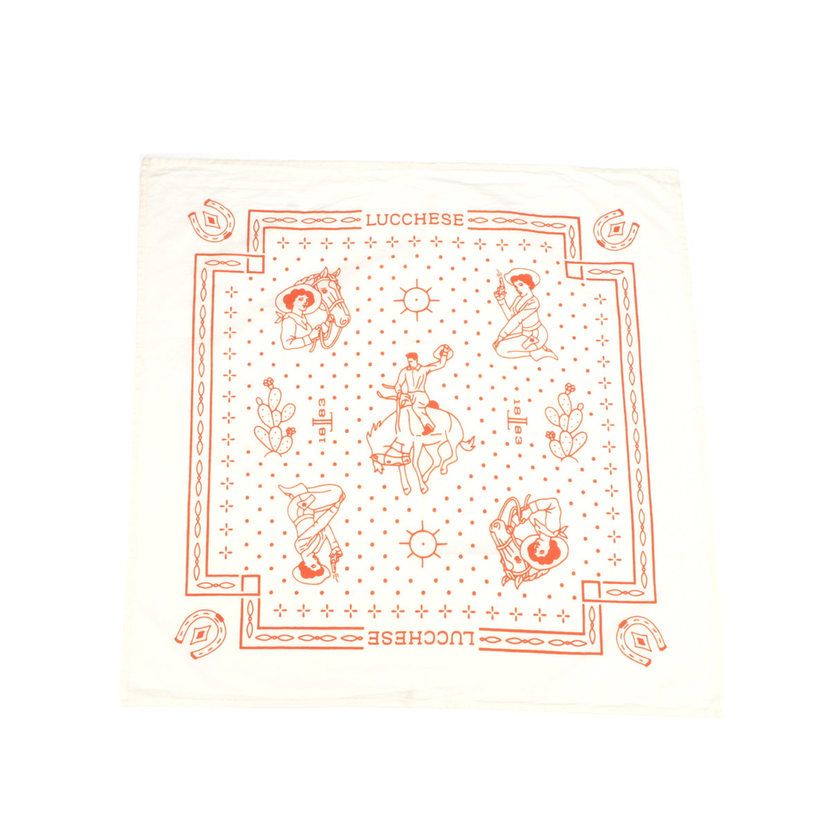 Western Bandana :: Natural & Orange 1