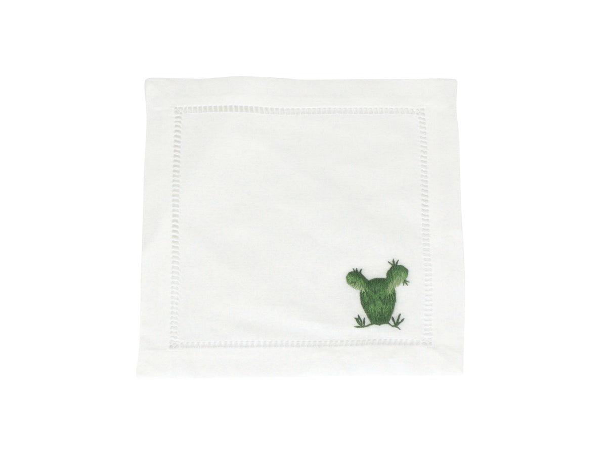 Cactus Cocktail Napkins :: White 4