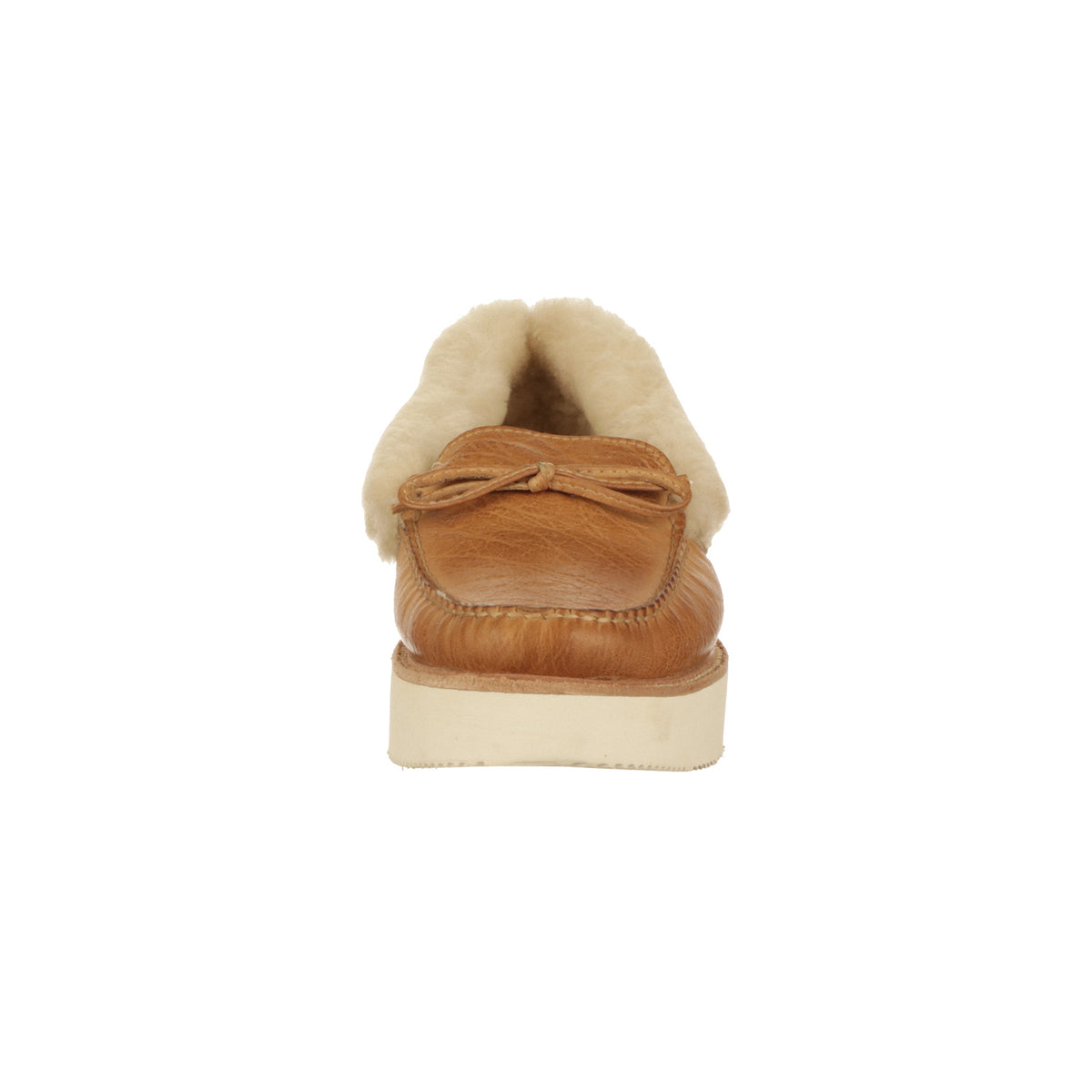 Shearling Wedge Moccasin :: Tan 2