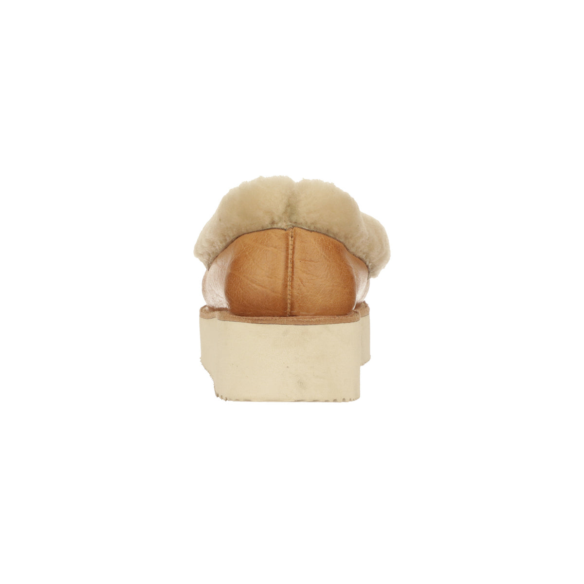 Shearling Wedge Moccasin :: Tan 4